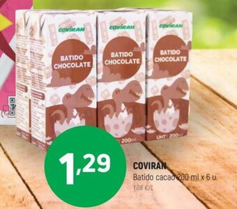 Coviran Coviran Batido Cacao 200 ml x 6 u. oferta