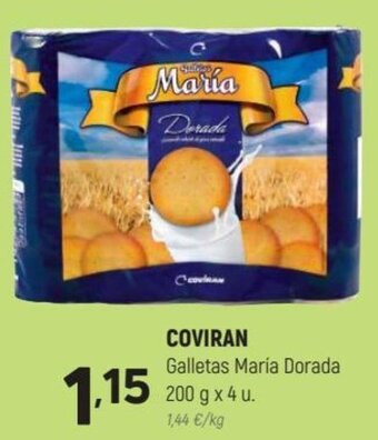 Coviran Coviran Galletas Maria Dorada 200 g x 4 u. oferta
