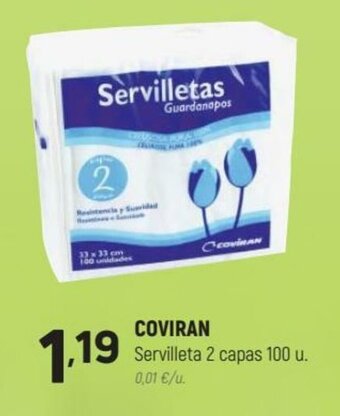 Coviran Coviran Servilleta 2 Capas 100 u. oferta
