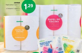 Coviran Coviran Papel Cocina 2 Capas 4 u. o Compacto 2 Capas 2 u. oferta
