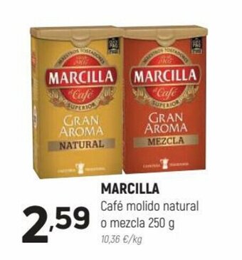 Coviran Marcilla Café Molido Natural o Mezcla 250 g oferta