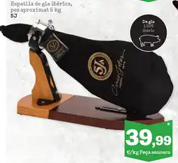 Sorli 5J Espatlla de gla ibèrica, pes aproximat oferta