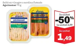 Sorli AGUINAMAR Seitó en vinagre o sardina fumada oferta