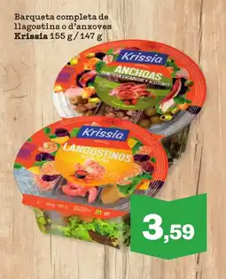 Sorli KRISSIA Barqueta completa de llagostins o d'anxoves oferta