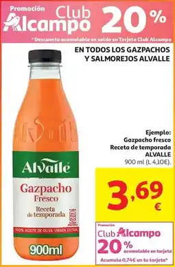 Alcampo Ajo blanco alvalle pure pack 1l oferta