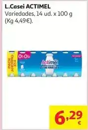 Alcampo L. casei desn.natur.s/azu.añad.actimel 14x100g oferta