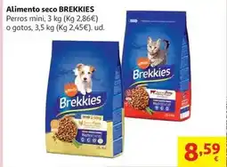 Alcampo Al.perro seco mini brekkies 3 kg oferta