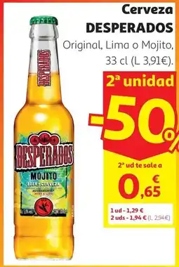 Alcampo Cerveza desperados mojito bot 33 cl oferta
