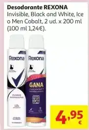 Alcampo Desodorante rexona invisible antimanchas 48h 2x200ml oferta