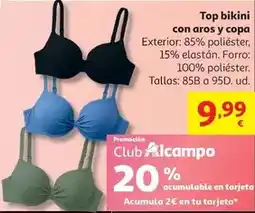 Alcampo Inextenso - top bikini con aros y copa oferta