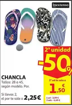 Alcampo Inextenso - s-bsc150500054-chancla romana estampada#36/ verde oferta