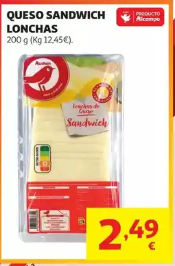 Alcampo Queso sandwich lonchas oferta