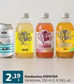 Alcampo Kombucha mango bio komvida 250 ml oferta
