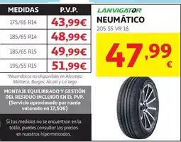 Alcampo Lanvigator - neumático oferta