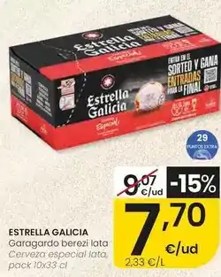 Eroski Estrella galicia - cerveza especial oferta