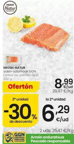 Eroski Eroski natur - lomos de salmon ggn oferta