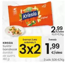 Eroski Krissia - barritas de surimi oferta