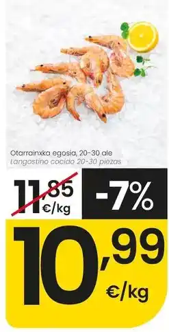 Eroski Langostino cocido 20-30 piezas oferta