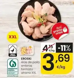 Eroski Eroski - alas de pollo enteras formato ahorro xxl oferta