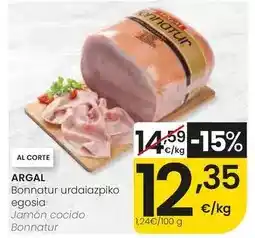 Eroski Argal - jamón cocido bonnatur oferta