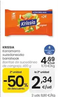 Eroski Krissia - barritas de sucedáneo de cangrejo oferta