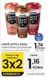 Eroski Kaiku - caffe latte oferta
