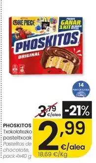 Eroski Phoskitos - pastelitos de chocolate oferta