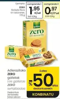 Eroski Zero - galleta fibra sin azúcares oferta