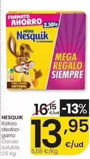 Eroski Nesquik - cacao soluble oferta