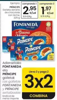 Eroski Príncipe - galleta estrella de chocolate con leche oferta