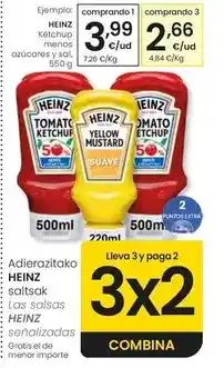 Eroski Heinz - ketchup menos azucares y sal oferta