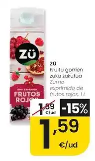 Eroski Zu - zumo exprimido de frutos rojos oferta