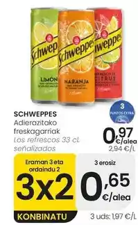 Eroski Schweppes - los refrescos oferta