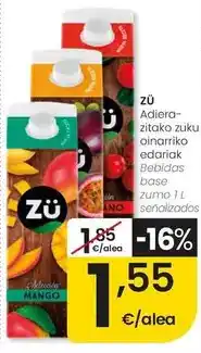 Eroski Zu - bebidas base zumo oferta