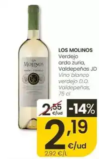 Eroski Los molinos - vino blanco verdejo d.o. valdepeñas oferta
