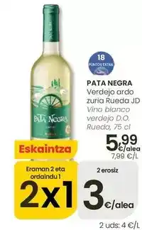 Eroski Pata negra - vino blanco verdejo d.o. rueda oferta