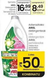 Eroski Ariel - detergente liquido sensaciones oferta