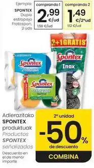 Eroski Spontex - duplo estropajo frotaspon oferta