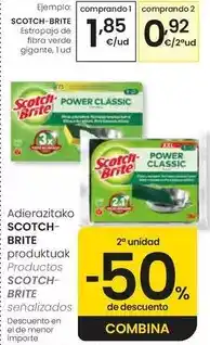 Eroski Scotch-brite - estropajo de fibra verde gigante oferta