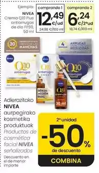 Eroski Nivea - crema q10 plus antiarrugas de aid fp30 oferta