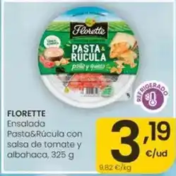 Eroski Florette - ensalada pasta&rúcula con salsa de tomate y albahaca oferta