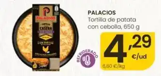 Eroski Palacios - tortilla de patata con cebolla oferta