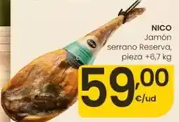 Eroski Nico - jamón serrano reserva oferta
