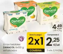 Eroski Danone - danacol en los bebibles oferta