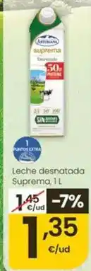 Eroski Asturiana - leche desnatada suprema oferta