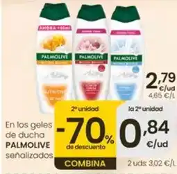 Eroski Palmolive - en los geles de ducha oferta