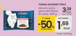 Eroski Purina - gourmet perle alimento para gatos mini filetes en salsa oferta