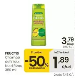 Eroski Garnier - fructis champu defindor nutri rizos oferta