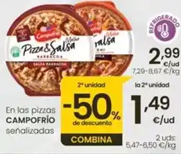 Eroski Campofrío - en las pizzas oferta