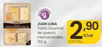 Eroski Juan luna - tabla gourmet de quesos internacionales oferta